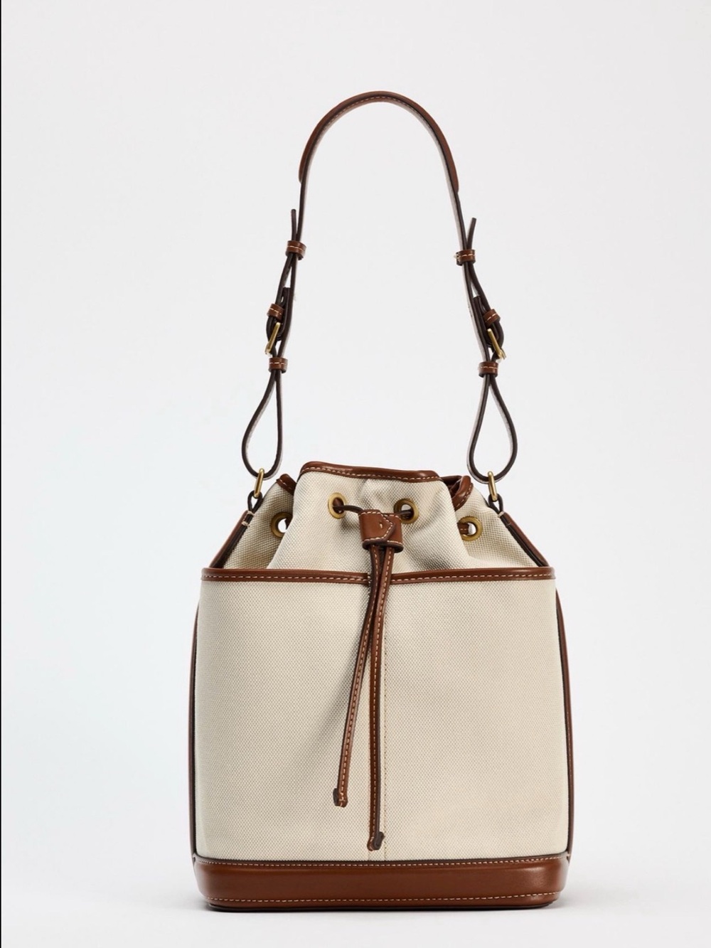 Zara contrasting bucket bag
